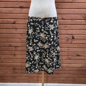Y2K Old Navy Womens Size 12 Dainty Flowy Floral Midi Skirt Boho Cottagecore